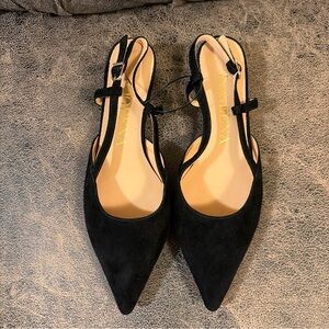 FOGEENA Womens Pointed Toe Evening Slip On Dress Suede Size 7.5